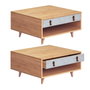 Hanah Home Mesa de Centro Brida Roble y Blanco
